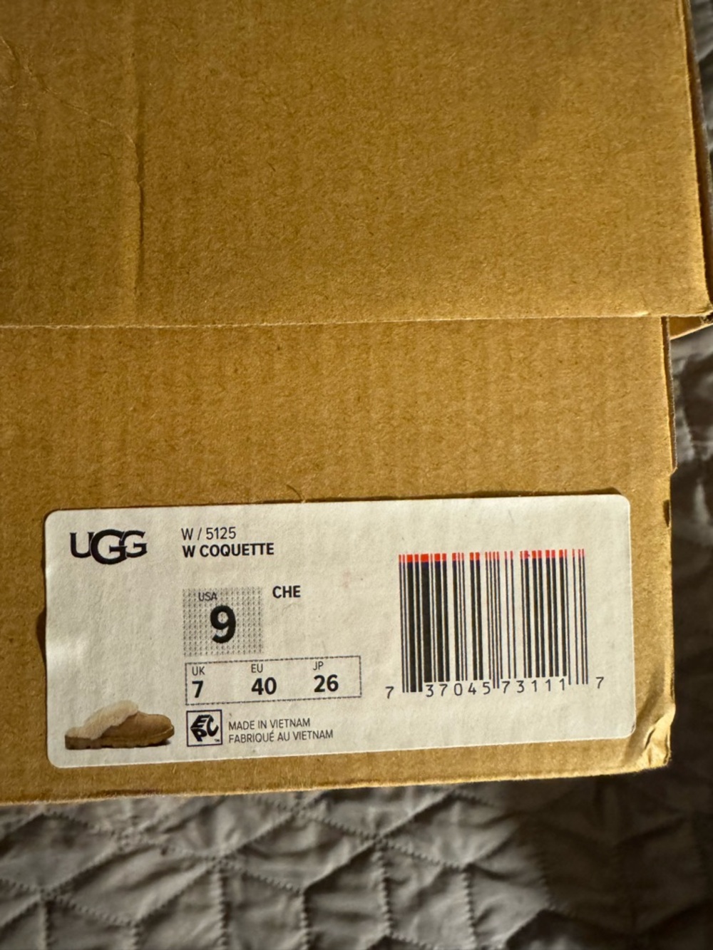 UGG Chestnut Suede Shearling Slippers with Cream Fur Collar - Picture 7 of 7